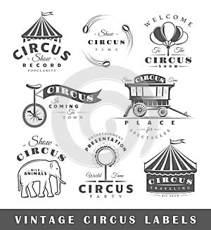 Set of elements of the circus