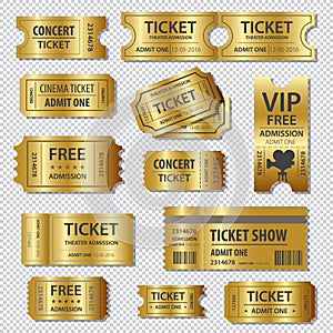 Set of eleven vector tickets and coupons templates photo