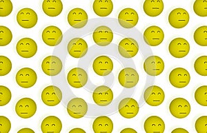 Set of emoji emoticons with disheartened mood, customer service rating, satisfaction survey, customer experience, excellent