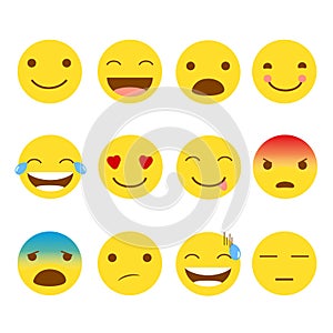 12 set of emojis photo