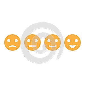 Set of emoticon vector icon illustration