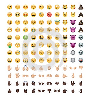 Set of emoticon vector