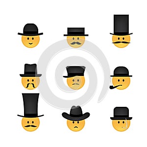 Set of emoticon vector