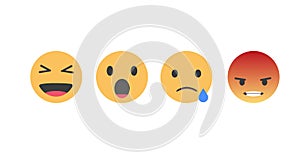 Set of emoticons smile. vector