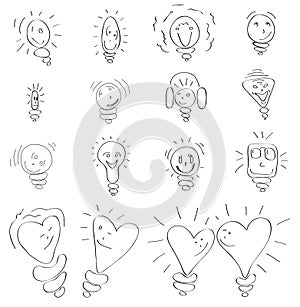 Set of emotional bulbs