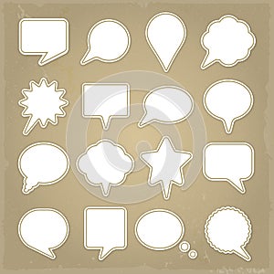 Set of empty callouts