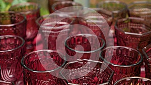 Set is empty large red wine glasses