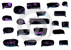 Set of empty speech bubbles. Vector illustration.