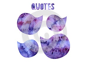 Set of empty templates spech bubble for quotes.