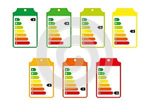 Set of energy efficiency labels - cdr format