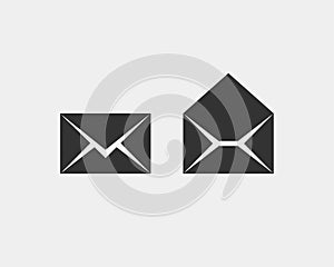 Set envelop icons letter. Envelope icon vector template. Mail symbol element. Mailing sign for web or print design