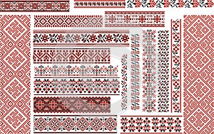 Set of Ethnic Patterns for Embroidery Stitch