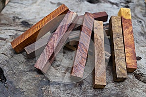 Set Exotic wood real for blanks
