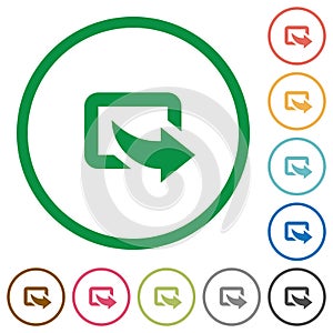 Export outlined flat icons