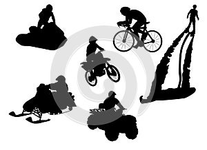 set extrim drive black elemente for design