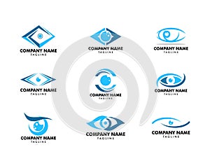 Set of Eye Logo design vector template