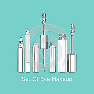 Set of eye makeup