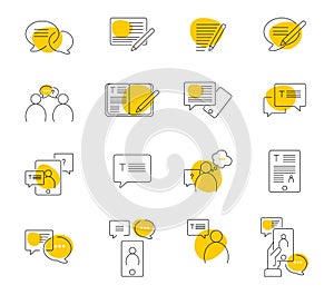 Set of FAQ icons