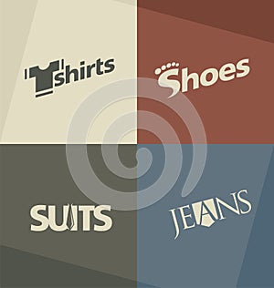 Set of fashion logo design concepts