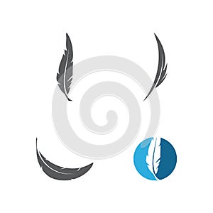 Set Feathers Logo Template vector