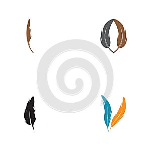Set Feathers Logo Template vector symbol
