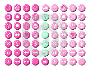 Set of feminine icons