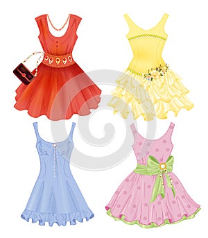 Set of festive dresses