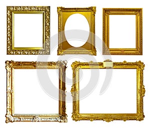 Set of few picture frames