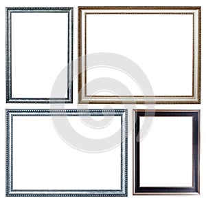 Set of few silver frames photo