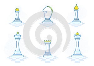 Set of figures for chess