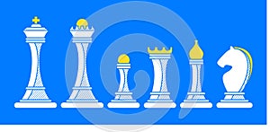 Set of figures for chess