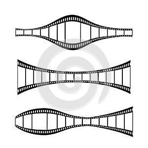 Set of film elements for cinematography vector illustration