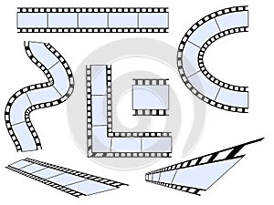 Set Film strip. Isolated on a white background. Vector illustration. EPS 10