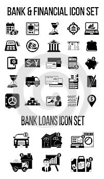 Set of finance & banking icons.