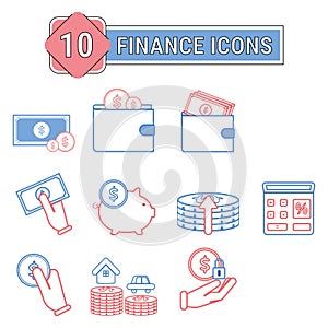 Set of Finance icons Vector
