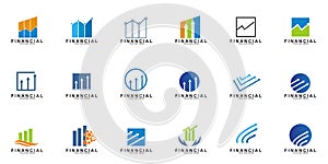 Set of Financial and accounting business logo