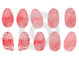 Set of fingerprints photo