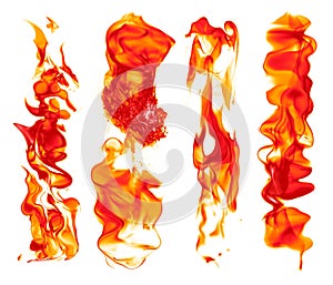 Set of fire strokes - perfect fire strokes for hot illustration