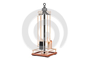Set of fireplace tools, 3D rendering