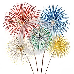 Set fireworks to happy celebration