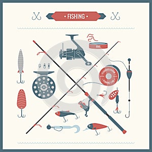 Set of Fishing tackle