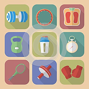 Set of Fitnes Icons