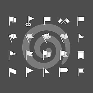 Set flag icon vector design symbol