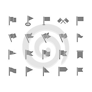 Set flag icon vector design symbol