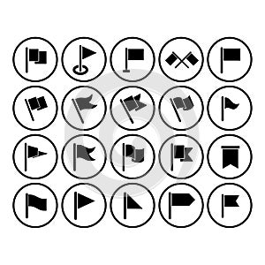 Set flag icon vector design symbol