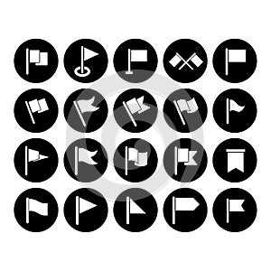 Set flag icon vector design symbol