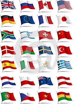 Set of flags