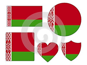 Set of Flags of Belarus