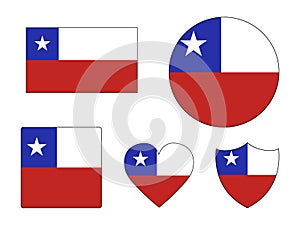 Set of Flags of Chile