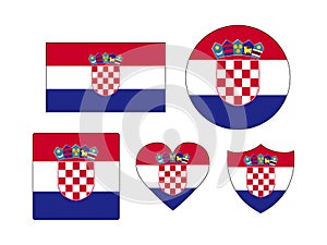 Set of Flags of Croatia